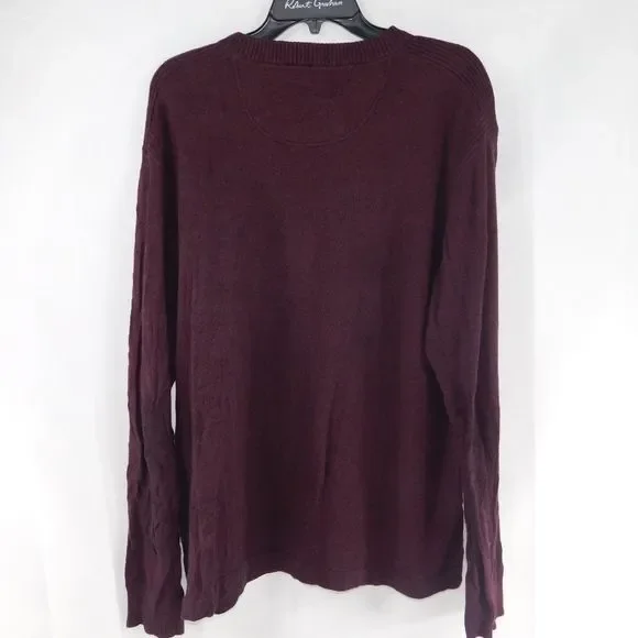 Woolrich Mens Large Burgundy Crewneck Sweater - Picture 2 of 3